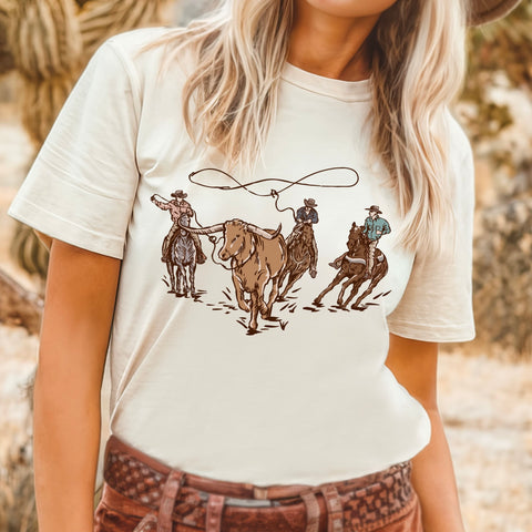 Chasing Bull Tee - Bar L Boutique