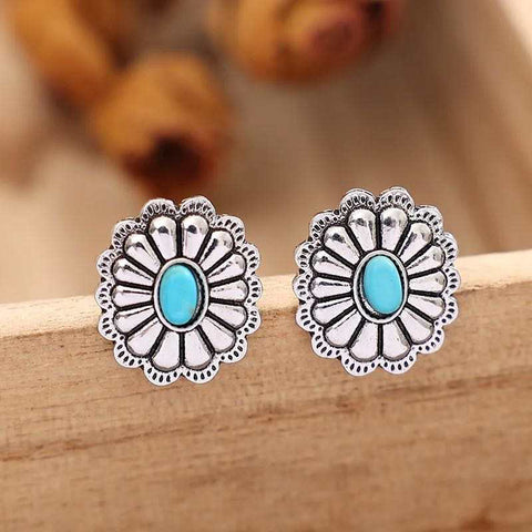 Concho Stud Earrings