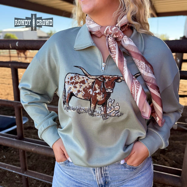 Blue Lomita Longhorn Pullover