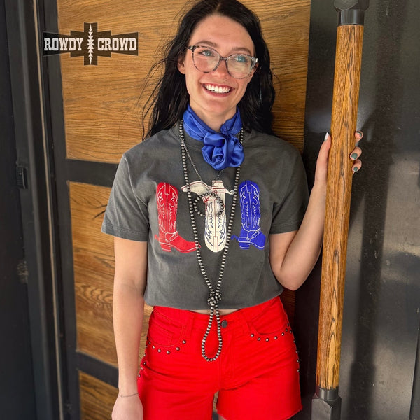 Red, White & Boots Tee