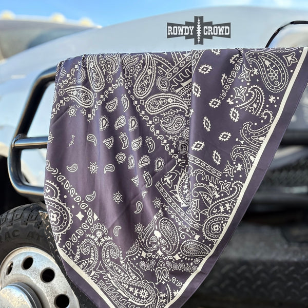 Charcoal Paisley Creek Wild Rag