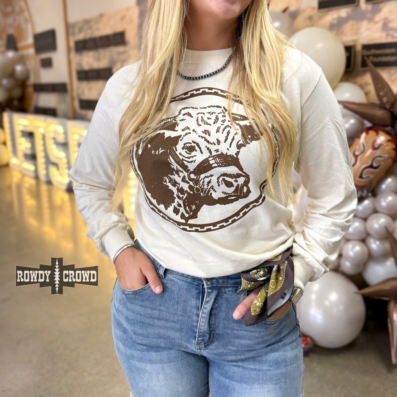 Happy Hereford Long Sleeve Tee