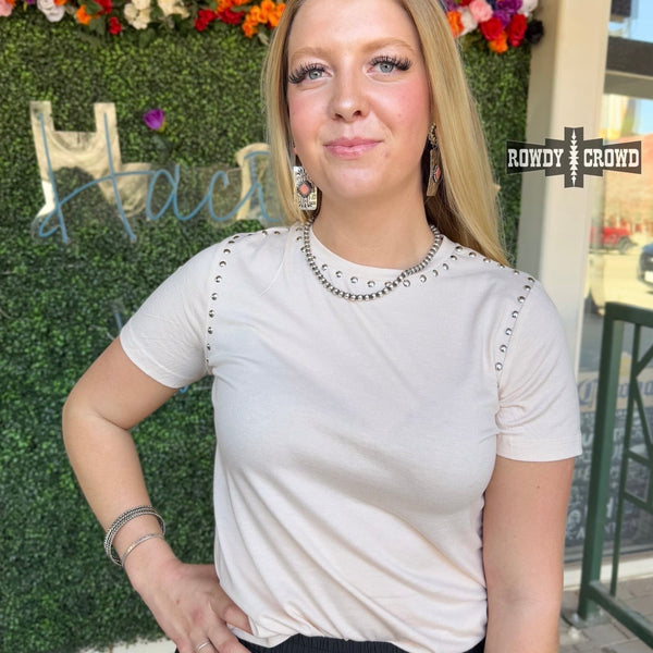 CREAM-Starry Stud Tee