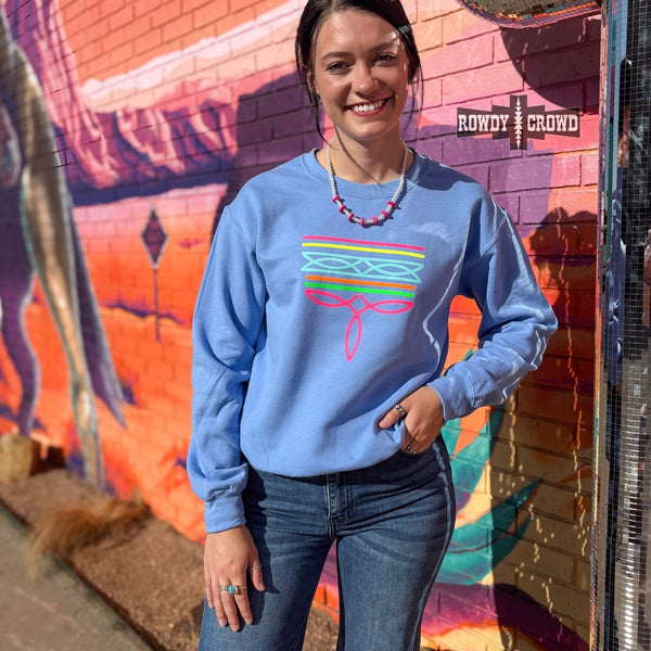 Neon Boot Stitch Sweatshirt