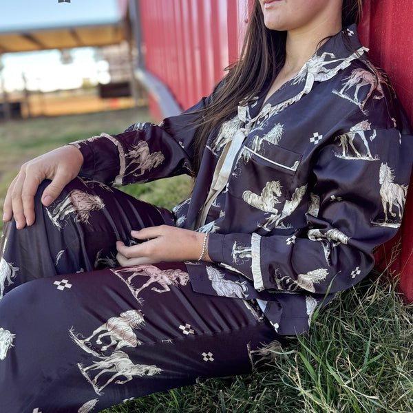 Black Betty Satin Sleep Set