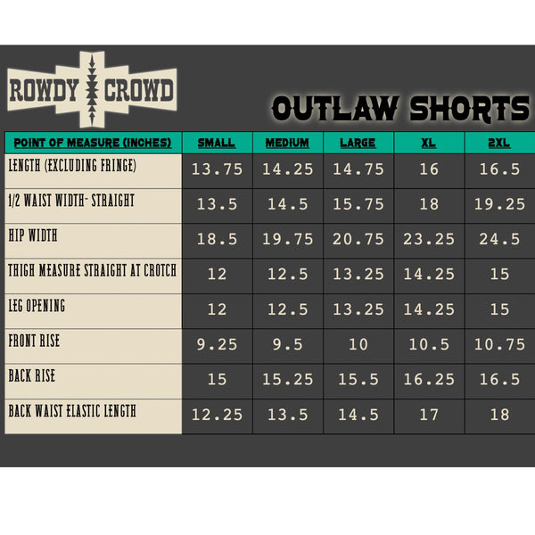 Outlaw Shorts - Bar L Boutique