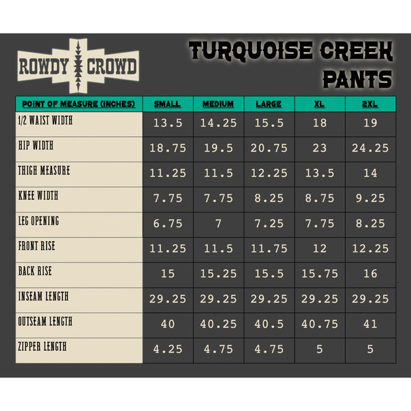 Turquoise Creek Pants - Bar L Boutique