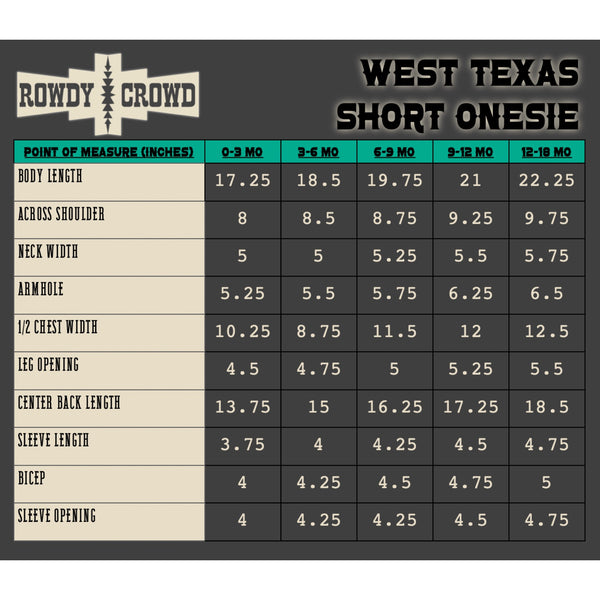 West Texas Short Onesie