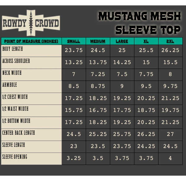 Mustang Mesh Sleeve Top