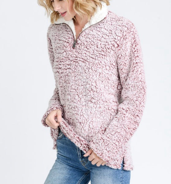Sherpa 1/4 Zip Pullover - Bar L Boutique